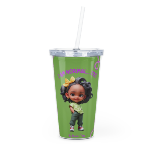 Fun Character Tumbler, Personalized Drinkware, For Kids and Teens, Cute Gift for Birthdays, Party Favor, I Am Normal Too